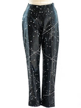Norma Kamali Paint Splatter Vinyl Pants Bottom arcadeshops.com
