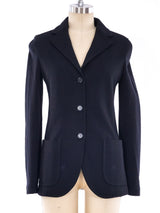 Prada Black Jersey Three Button Jacket Jacket arcadeshops.com