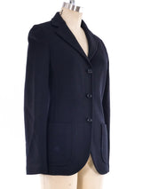 Prada Black Jersey Three Button Jacket Jacket arcadeshops.com
