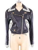 Moschino Cheap and Chic Leather Motorcycle Jacket Jacket arcadeshops.com