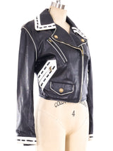 Moschino Cheap and Chic Leather Motorcycle Jacket Jacket arcadeshops.com