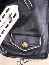 Moschino Cheap and Chic Leather Motorcycle Jacket Jacket arcadeshops.com