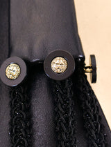 Black Leather Cropped Jacket Jacket arcadeshops.com