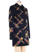Moschino Tapestry Ribbon Trimmed Skirt Suit Suit arcadeshops.com