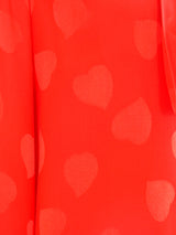 Yves Saint Laurent Heart Jacquard Silk Blouse Top arcadeshops.com