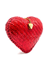 Red Heart Wicker Bag Accessory arcadeshops.com