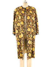Metallic Floral Brocade Duster Jacket arcadeshops.com