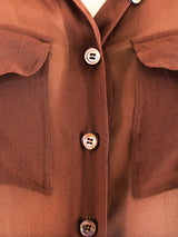 Yves Saint Laurent Silk Chiffon Blouse Top arcadeshops.com