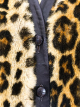 Faux Leopard Fur Bomber Jacket Jacket arcadeshops.com