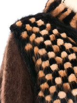 Fur Trimmed Angora Cardigan Jacket arcadeshops.com