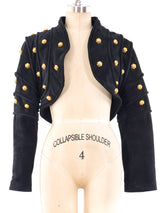 Jitrois Studded Suede Cropped Jacket Jacket arcadeshops.com