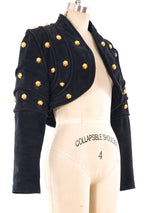 Jitrois Studded Suede Cropped Jacket Jacket arcadeshops.com