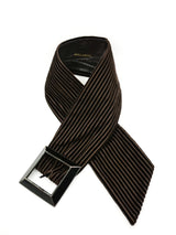Galanos Striped Velvet Waist Belt Accessory arcadeshops.com