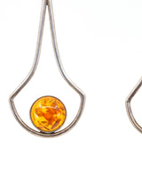 Sterling and Amber Teardrop Earrings Accessory arcadeshops.com