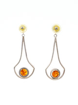 Sterling and Amber Teardrop Earrings Accessory arcadeshops.com