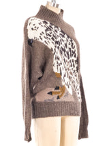 Krizia Bird Motif Sweater Top arcadeshops.com