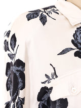 Escada Rose Printed Silk Blouse Top arcadeshops.com