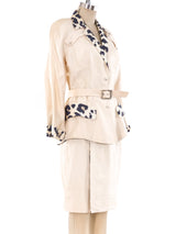 Thierry Mugler Leopard Print Trimmed Suit Suit arcadeshops.com