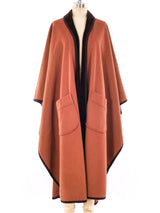 Yves Saint Laurent Felted Wool Poncho Outerwear arcadeshops.com