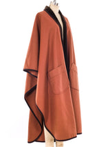 Yves Saint Laurent Felted Wool Poncho Outerwear arcadeshops.com