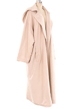 Khaki Quilted Silk Trench Coat Outerwear arcadeshops.com