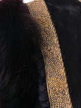 Fur Trimmed Suede Jacket Jacket arcadeshops.com