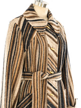 Striped Wool Maxi Coat Outerwear arcadeshops.com