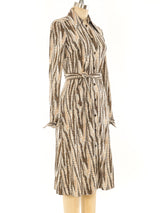 Diane Von Furstenberg Feather Printed Shirtdress Dress arcadeshops.com