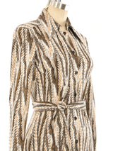 Diane Von Furstenberg Feather Printed Shirtdress Dress arcadeshops.com