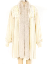 Fur Trimmed Maxi Cardigan Jacket arcadeshops.com