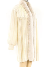 Fur Trimmed Maxi Cardigan Jacket arcadeshops.com