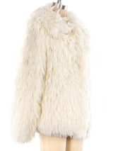 Ivory Yarn Shag Jacket Jacket arcadeshops.com