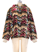 Chevron Tapestry Bomber Jacket Jacket arcadeshops.com