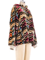 Chevron Tapestry Bomber Jacket Jacket arcadeshops.com