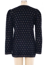 Yves Saint Laurent Lurex Knit Cardigan Jacket arcadeshops.com