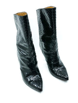 Black Snakeskin Boots Accessory arcadeshops.com