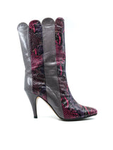 Snakeskin Striped Boots Accessory arcadeshops.com