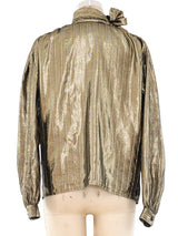 Paisley Jacquard Metallic Gold Top Top arcadeshops.com