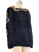 Kansai Embellished Tinsel Shag Sweater Top arcadeshops.com