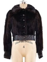 Ungaro Cropped Mink Jacket Jacket arcadeshops.com