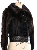 Ungaro Cropped Mink Jacket Jacket arcadeshops.com