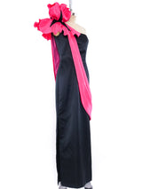 Eugene Alexander Sculptural Floral Satin Gown Dress arcadeshops.com