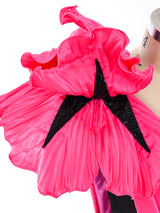 Eugene Alexander Sculptural Floral Satin Gown Dress arcadeshops.com