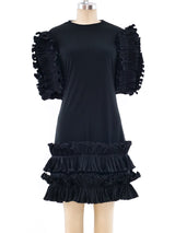 Ruffle Trimmed Cocktail Dress Dress arcadeshops.com