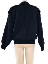 Fur Trimmed Angora Cardigan Jacket arcadeshops.com