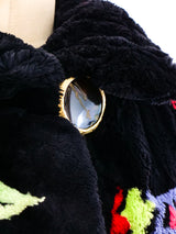 Zuki Heart Motif Sheared Beaver Coat Outerwear arcadeshops.com