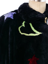 Zuki Heart Motif Sheared Beaver Coat Outerwear arcadeshops.com