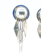 Sterling Silver Fringed Dome Earrings Accessory arcadeshops.com