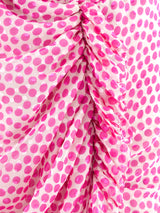 Oscar de la Renta Dotted Chiffon Gown Dress arcadeshops.com