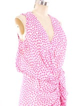 Oscar de la Renta Dotted Chiffon Gown Dress arcadeshops.com